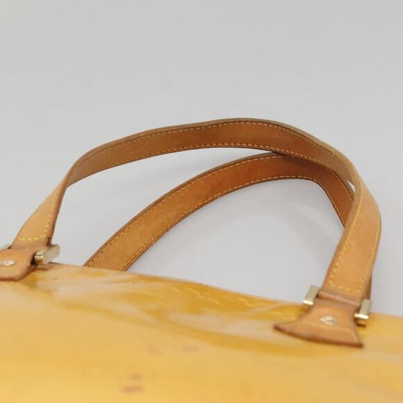 LOUIS VUITTON Monogram Vernis Houston Hand Bag Lime Yellow M91055 - Picture 8 of 12